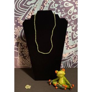 Peridot necklace with peridot crystal piece